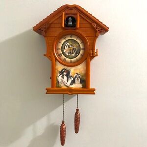 Bradford Exchange Linda Picken 2008 Shih Tzus Make House A Home Dog Wall Clock